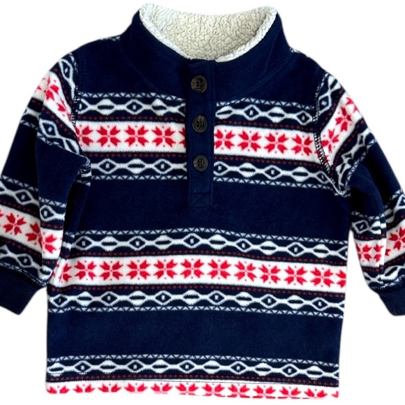 Carter's Baby Boy Winter Aztec Western Holiday Fleece Sweater Pullover 6 Months - Picture 1 of 16